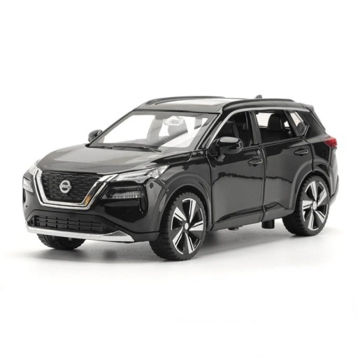 Modelo de carro Nissan X-Trail 1:32 Carro de metal SUV Modelo de colecionador Veículo todo-o-terreno Brinquedo para crianças Corpo de metal