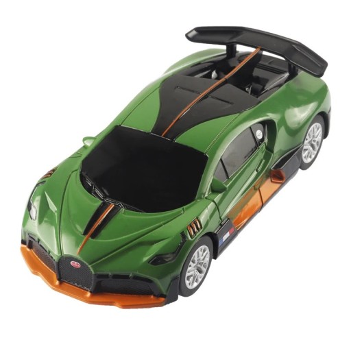 Modelo de coche Bugatti Divo 1:43 Color verde Coche de plástico Coche de policía de carreras Superdeportivo Juguete para niños Modelo de colección