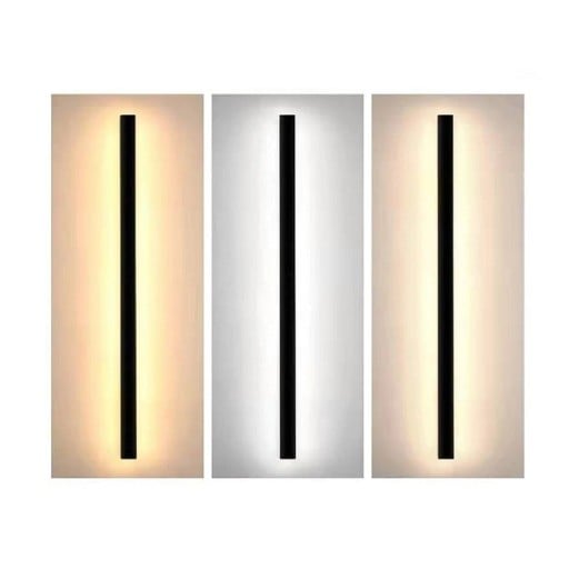 Moderná LED vonkajšia nástenná lampa lineárne svietidlo 100 cm 30 W stmievanie s voľbou farby svetla čierne vodotesné pre fasádu aj garáž