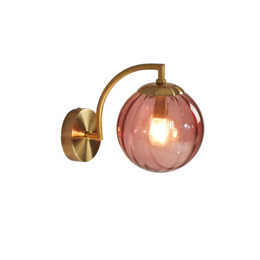 Moderná nástenná lampa s farebným sklom 19 x 26 x 10 cm Sklo a kov Patica E14 pre LED žiarovku Osvetlenie do spálne aj obývacej izby