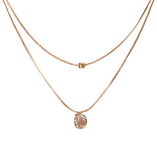 Moderne dames gelaagde ketting Gouden ontwerp Zinklegering Vintage hanger Eenvoudige boho sieraden Stijlvol cadeau voor vrouwen