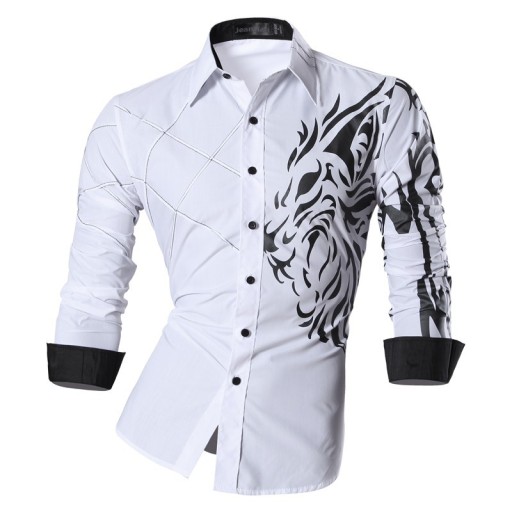 Moderní pánská košile - Bílá
