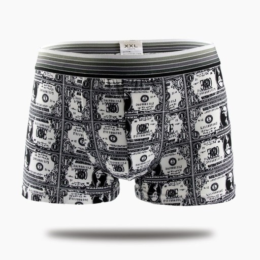 Moderní pánské boxerky s potiskem dolarů