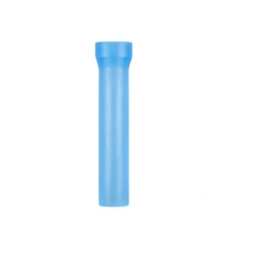 Modrý silikónový návlek na penis 14,5x2 cm na použitie s vákuovou pumpou alebo extenderom, diskrétne balenie