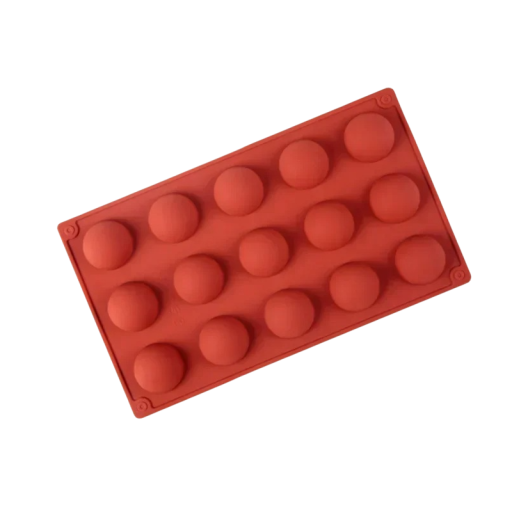 Molde de silicona para 15 bombones de chocolate Bolitas Dulces caseros Pralinés Postres Hielo Moldes de cera Antiadherentes Reutilizables