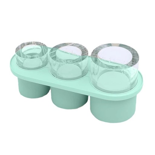 Molde de silicona para cubitos de hielo (215 x 70 x 82 mm, tapa y 3 rejillas) para vasos Stanley de 30/40 oz, bandeja reutilizable
