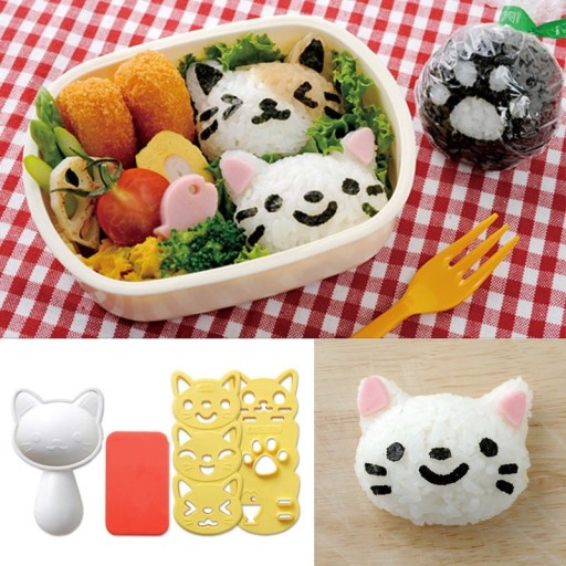 Molde de sushi con forma de gato