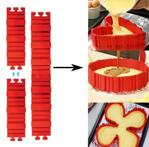 Moldes de silicona para tartas - 4 uds.