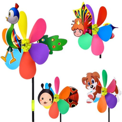 Molinillo de viento colorido para niños