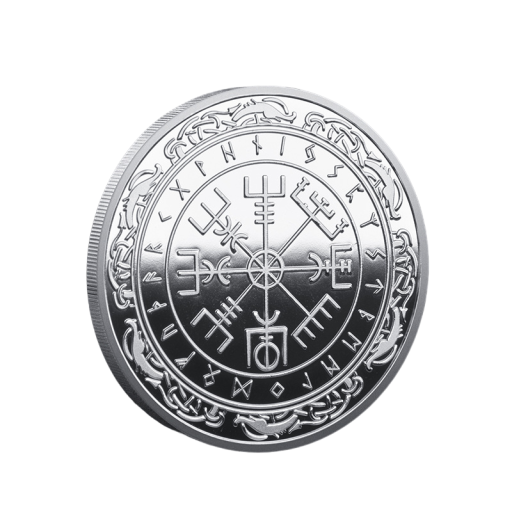 Moneda de colecție Viking Monedă placată cu rune comemorative placate cu aur nordic