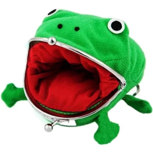 Monedero de peluche de rana ninja de 10 x 10,5 cm, monedero de anime, material PP, regalo de Halloween, juego de rol, fiesta infantil.