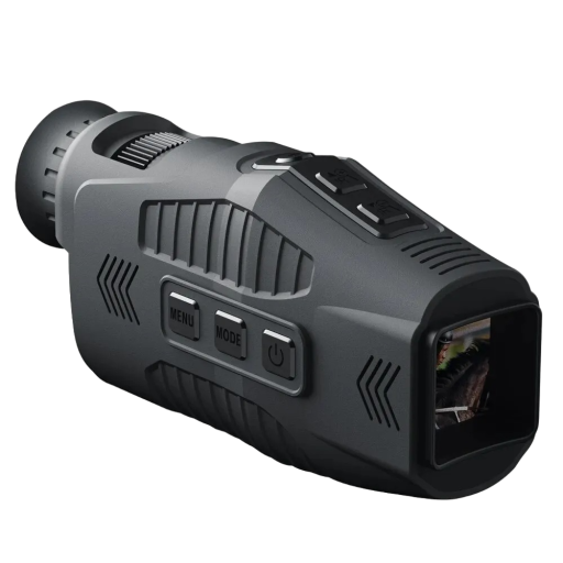 Monoculaire avec vision nocturne et lumière infrarouge Télescope rechargeable pour vision nocturne Fonction d'enregistrement de photos et vidéos Zoom 5x Équipement de chasse Support de carte mémoire 3800 mAh