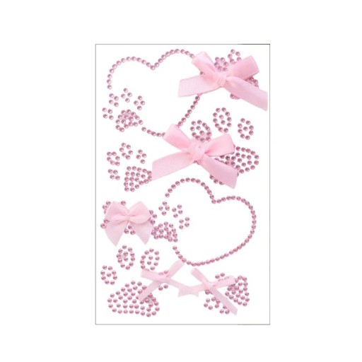 Μοντέρνα αυτοκόλλητα προσώπου με φιόγκο και στρας κορδέλα Υφασμάτινες διακοσμήσεις με ακρυλικά στρας Προσωρινό τατουάζ και αξεσουάρ μακιγιάζ