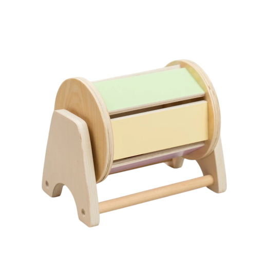 Montessori din lemn, tambur senzorial, jucărie educațională pentru dezvoltarea senzorială a copiilor, texturi colorate, cadou de învățare tactilă, ajutor didactic