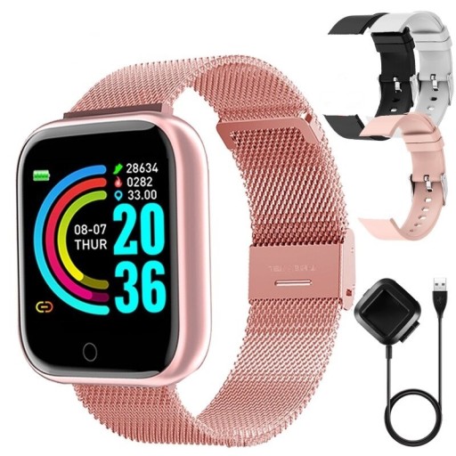Montre intelligente avec chargeur et bracelets de rechange K1390