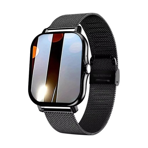 Montres intelligentes avec bracelet en maille pour le suivi des pas, de la distance, des calories, de l'activité, de la fréquence cardiaque, de l'oxygène, du sommeil et de la pression artérielle, montres de fitness modernes et élégantes