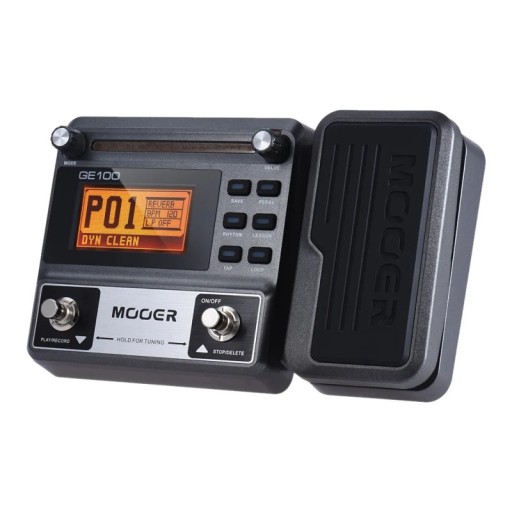 MOOER GE100 Gitaar multifunctionele effectprocessor met loopopname, ritme, tap tempo, toonladders en akkoordonderwijs DC 9V adapter