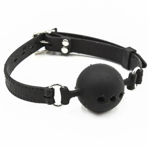Mordaza BDSM de silicona con collar ajustable con hebilla, cómoda y firme, para juegos de dominación y obediencia, Embalaje discreto