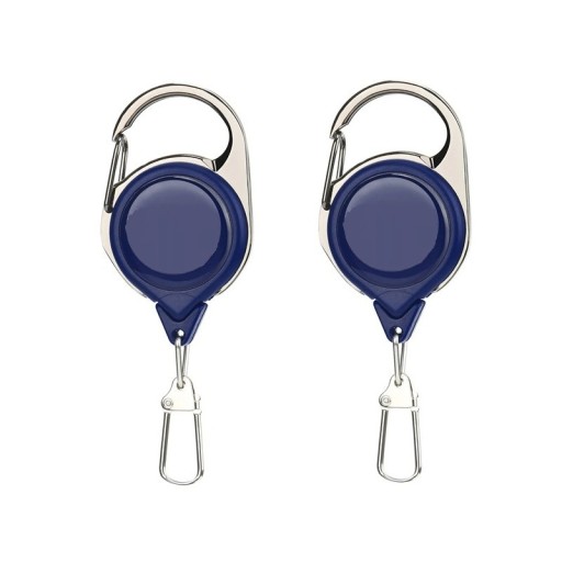Mosquetón con cordón para carrete para pescadores 10 x 4 cm 70 cm 2 uds Práctico juego de llaveros para carrete Soporte de pesca para alicates, tijeras y anzuelos Fijación segura de aparejos de pesca