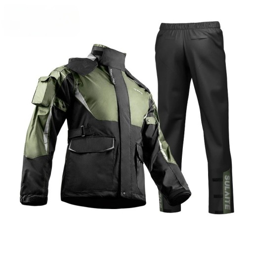 Motocykel regnjakke unisex jakke og bukser vandtæt beskyttelse mod regn polyester TPU til motorcykelkørsel