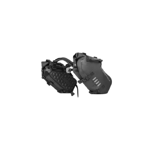 Motocykel side tasker 37 x 11 x 21 cm Rhinowalk vandtætte 18L universelle polyester sorte sadeltasker til motorcykel rejser