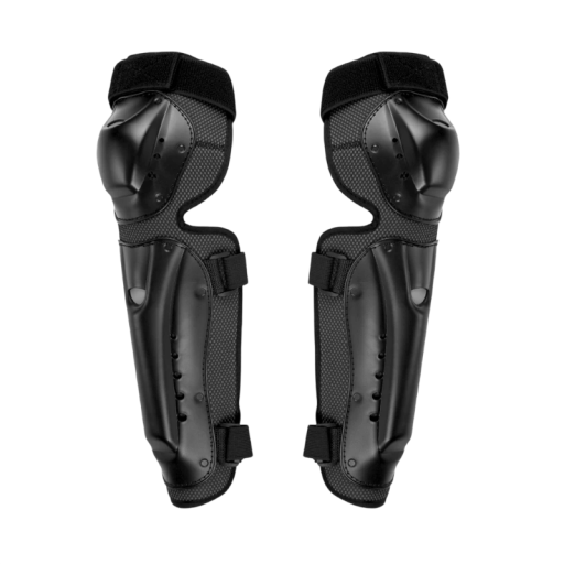 Motocyklové chrániče kolen motokros ochranné vybavení pevná konstrukce cca 44 cm černé nastavitelné popruhy pro jízdu