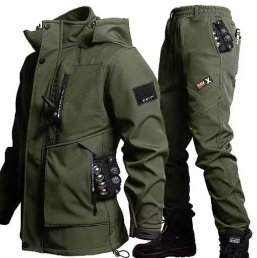 Motocyklowa peleryna unisex, kurtka i spodnie z kapturem, kieszenie, ochrona przed deszczem, poliester, bawełna do jazdy na motocyklu