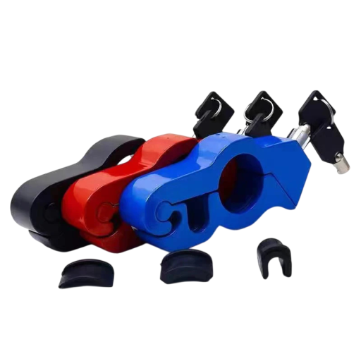 Motorcycle Handlebar Security Lock 136 × 56 mm Aluminium Alloy Throttle Lock Against Motorcycle Theft with 2 Keys