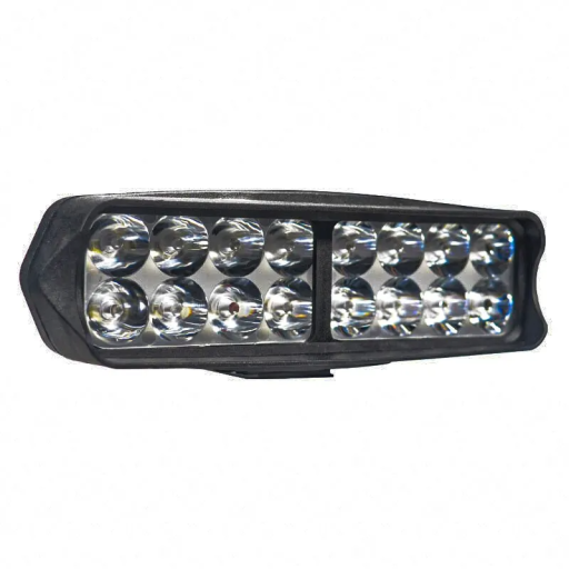 Motorcycle Headlight 16 LED 2400 lm 24W 12V 16.5 x 5.2 x 5 cm External Light Made of ABS Plastic Auxiliary Light for Motorcycles Offroad Scooters