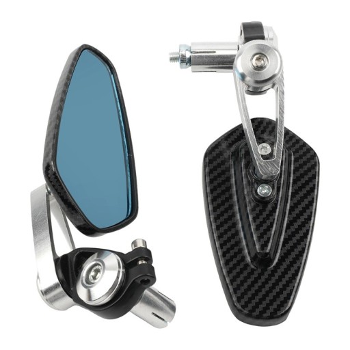 Motorcycle Mirrors 2 pcs Coloured Glass CNC 7/8" 22 mm Universal Mount Adjustable Angle Handlebar Mount Sporty Design