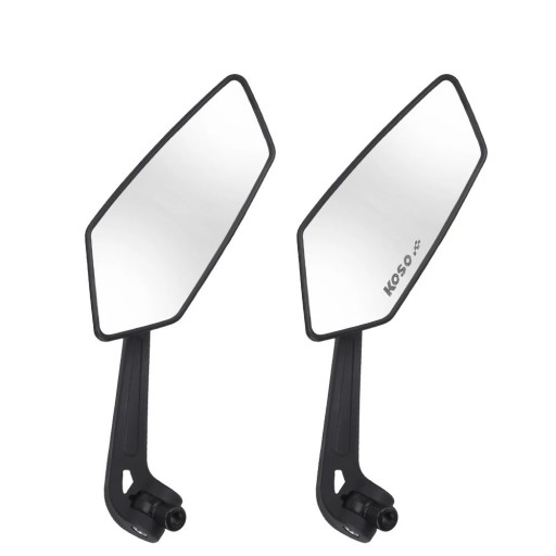 Motorcycle Mirrors 2 pcs Universal Mount 8 mm and 10 mm Black ABS Cover 360° Rotating Head For Scooters and Low-Capacity Motorcycles