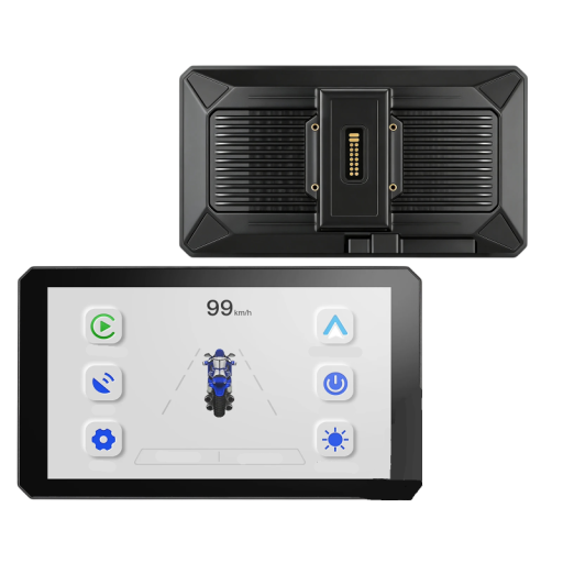 Motorcykelnavigation 7 tommer 10,7 x 18,6 cm CarPlay og Android Auto Vandtæt IP67 lysstyrke 1000 nits stemmestyring Sort Til BMW Motorrad