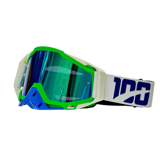 Motorcykelsikkerhedsbriller med blåt glas UV-beskyttelse Motorcykelbriller TPU-stel PC-linse Støvtætte briller Mål 19 x 11 cm