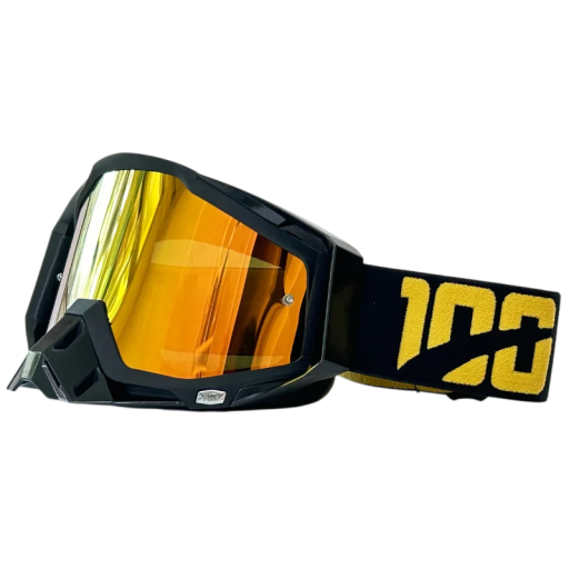 Motorcykelskyddsglasögon med gult glas 19 x 11 cm Motorcykelglasögon tillverkade av TPU och PC-material UV-skydd mot sol och vind