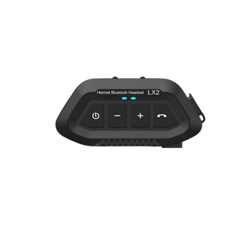 Motorfiets Bluetooth headset LX2 met zachte microfoon IP67 12 uur batterijduur knopbediening voor integraalhelmen zonder intercom