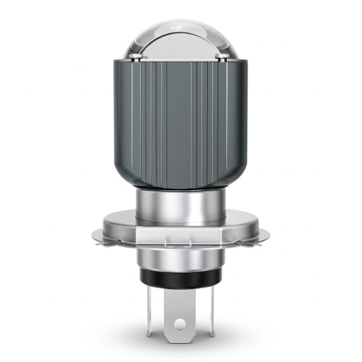 Motorkerékpár LED izzó H4 Alumínium test és CSP chipek Fehér szín Átlátszó lencse árnyékolóval Ventilátor nélkül Motorkerékpárok és robogók fényszóróiba