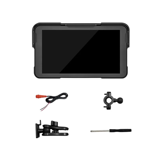 Motorkerékpár navigáció 5 hüvelyk 15 x 8 cm CarPlay és Android Auto Vízálló IP67 5G WiFi Bluetooth érintőképernyő Fekete Motorkerékpárhoz