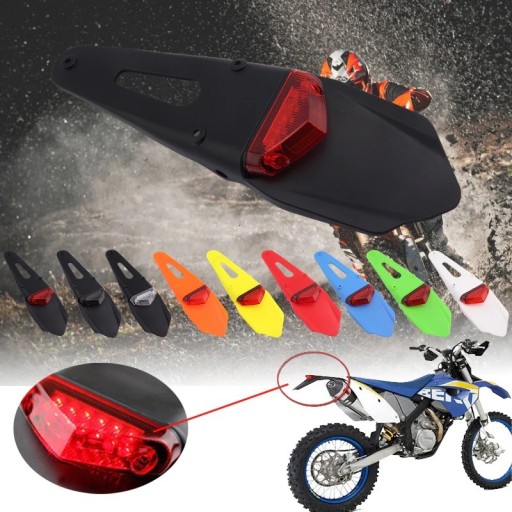 Motorkerékpár sárvédő fénnyel
