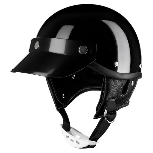 Motorkerékpáros retro fél sisak napszemüveggel és fülvédőkkel ABS héj unisex steppelt bélés robogóhoz és motorhoz