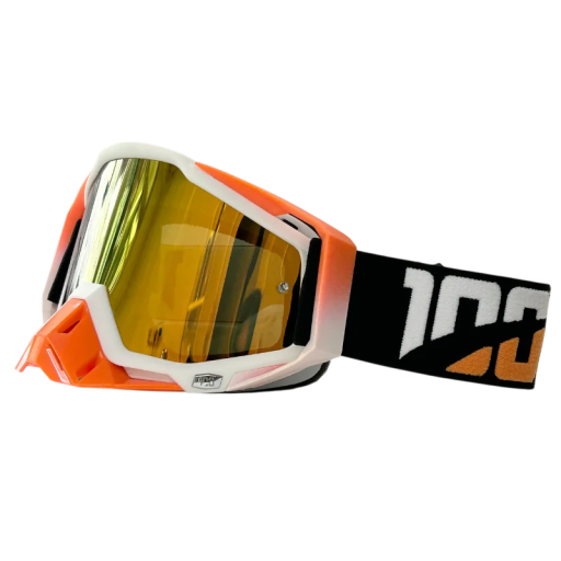 Motorrad-Schutzbrille mit gelbem Glas 19 x 11 cm Motorradbrille aus TPU- und PC-Material UV-Schutz gegen Sonne und Wind
