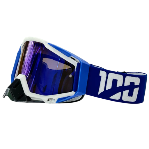 Motorveiligheidsbril met blauw glas 19 x 11 cm UV-bescherming Bril van TPU en PC-materiaal Duurzame motorbril tegen wind en stof