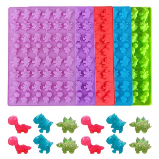 Moule en silicone avec des dinosaures