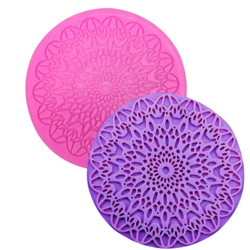 Moule en silicone avec motif floral