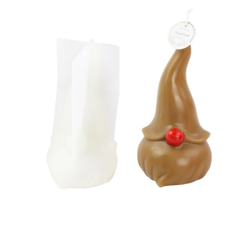 Moule en silicone de Noël pour bougies - Père Noël 13 x 7 cm
