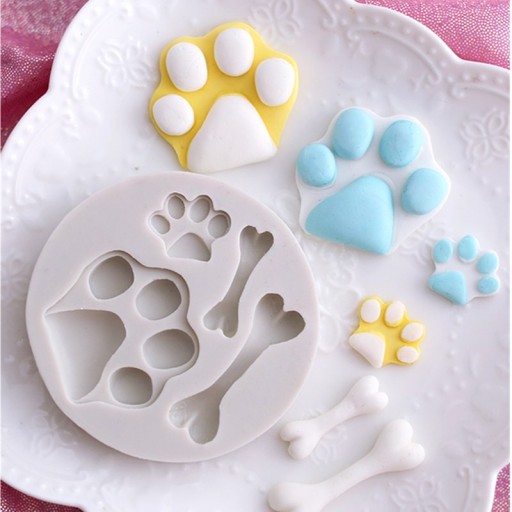 Moule en silicone en forme de patte de chien