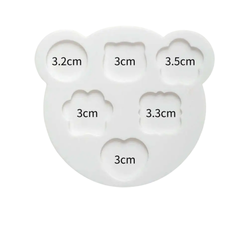 Moule en silicone pour sceaux 6 cavités de différentes tailles Pour le coulage de sceaux en cire dans un moule création créative