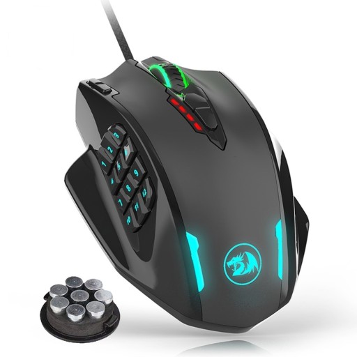 Mouse da gioco con retroilluminazione LED 12400 DPI