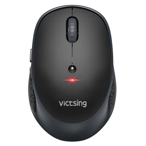 Mouse fără fir cu Bluetooth și receptor USB 2,4 GHz pentru computer și laptop Rezoluție 2400 DPI 6 butoane Alimentare 1x baterie AA