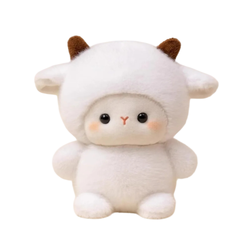 Mouton en peluche 16 cm Jouet en peluche doux en matériau doux avec un rembourrage en coton PP Animal de compagnie mignon Décoration de chambre