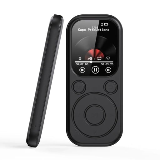 MP3 přehrávač 16 GB s Bluetooth 5.4 dotykový displej 1,8 palce FM rádio a čtečka e-knih i diktafon nabíjení USB-C na poslech hudby
